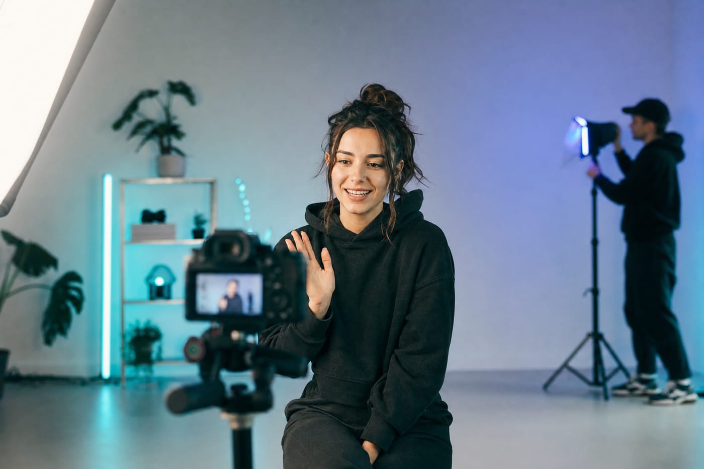Influencer campaign production set